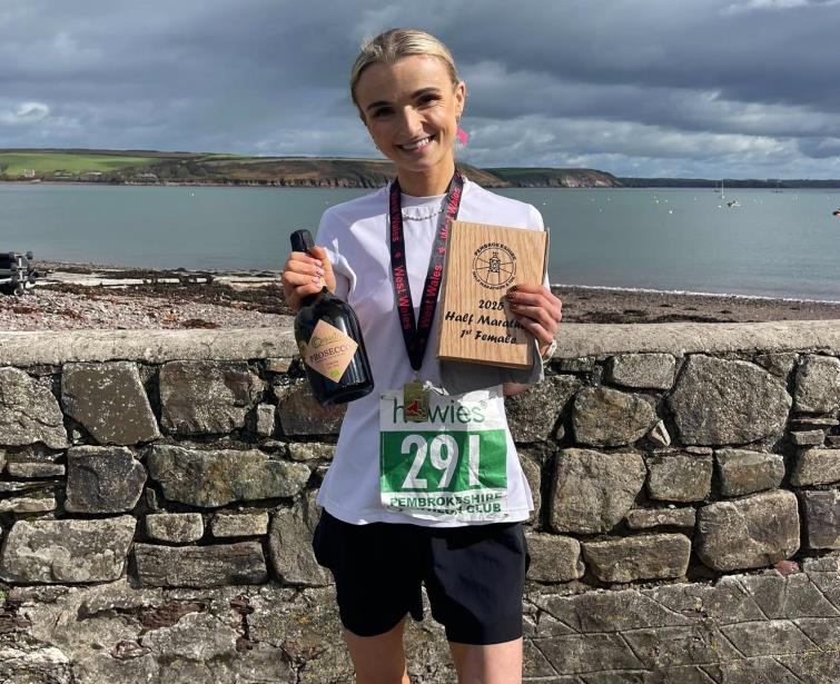 Sian Jones -ran a brilliant half marathon to beat all and sundry. Picture - Julia Barker